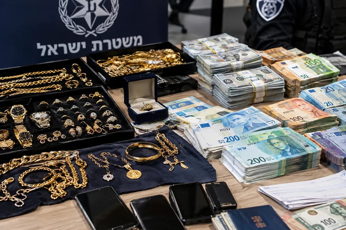 פשיטה בקריות: זהב ותכשיטים בשווי של יותר ממיליון שקל נתפסו